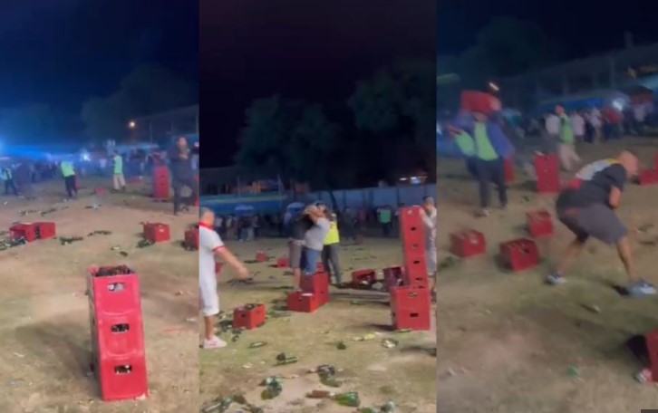 Concierto de "Agua Marina" termina en enfrentamientos entre botellas rotas y balacera 