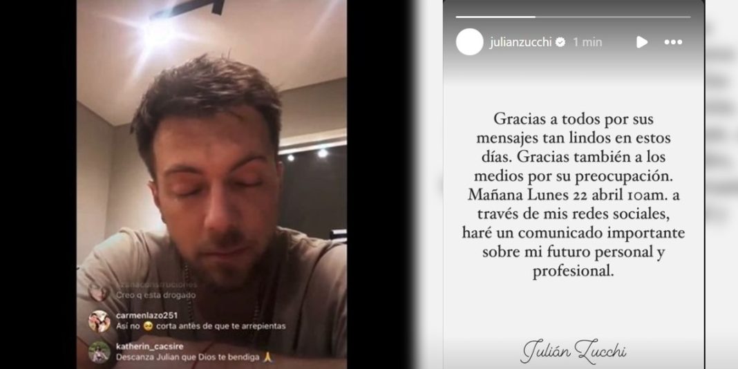 Julián Zucchi reapareció traspolémica transmisión en vivo