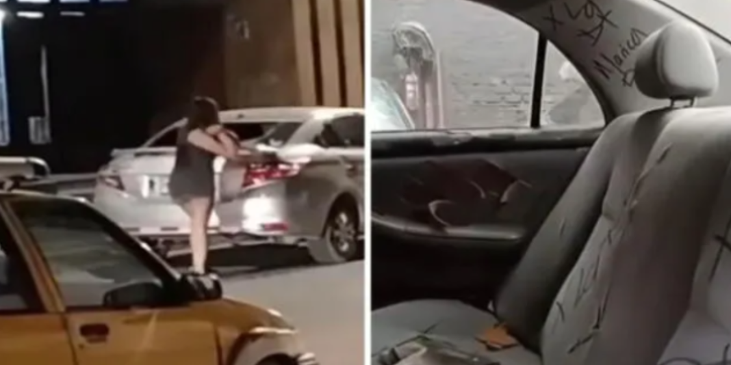 Áncash: Mujer destroza auto de su pareja en medio de una discusión