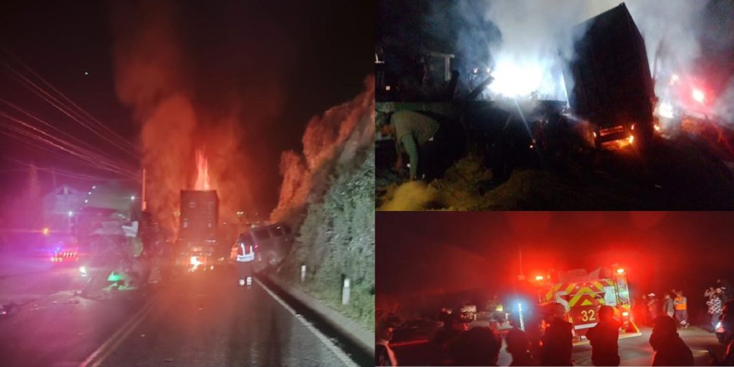 Trágico accidente en la carretera central: un muerto y varios heridos en quíntuple choque