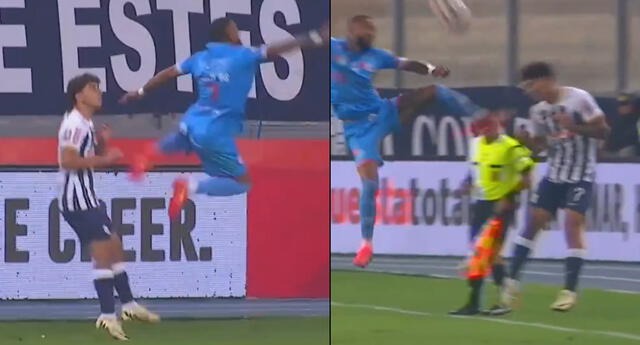 Alexi Gómez fue expulsado tras terrible falta contra Zanelatto