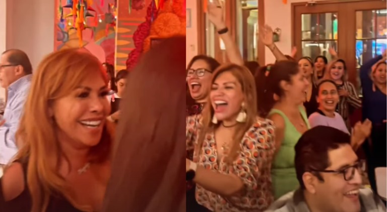 Magaly Medina llega a BAR con amigas y alborota a sus fans en Miraflores