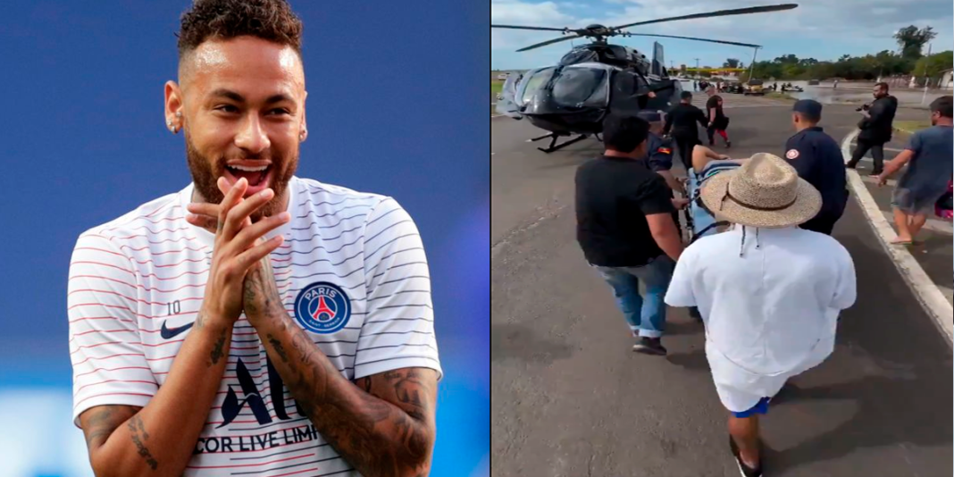 Neymar presta su helicóptero para ayudar en evacuaciones por inundaciones en Brasil