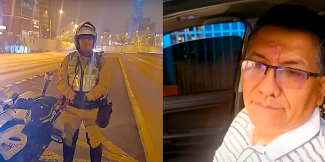 Lima: policía de tránsito sancionado tras intervenir a coronel por conducir sin documentos