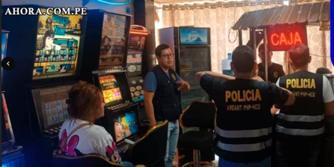 Huánuco: desmantelan casino ilegal en Ambo y arrestan a tres