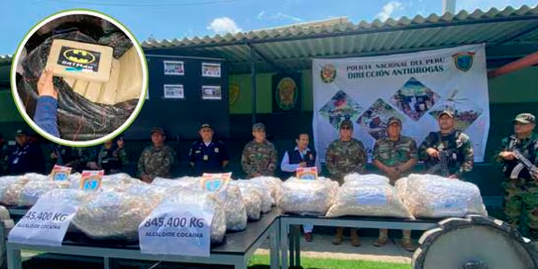 Piura: incautan 1.4 toneladas de cocaína con logo de Batman