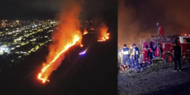 Gran incendio cerca al aeropuerto de Tingo María