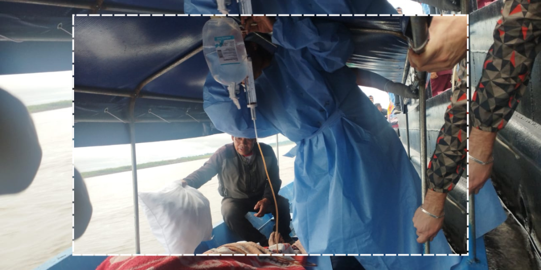 Adulta mayor con fractura fue evacuada de Sempaya a Bolognesi