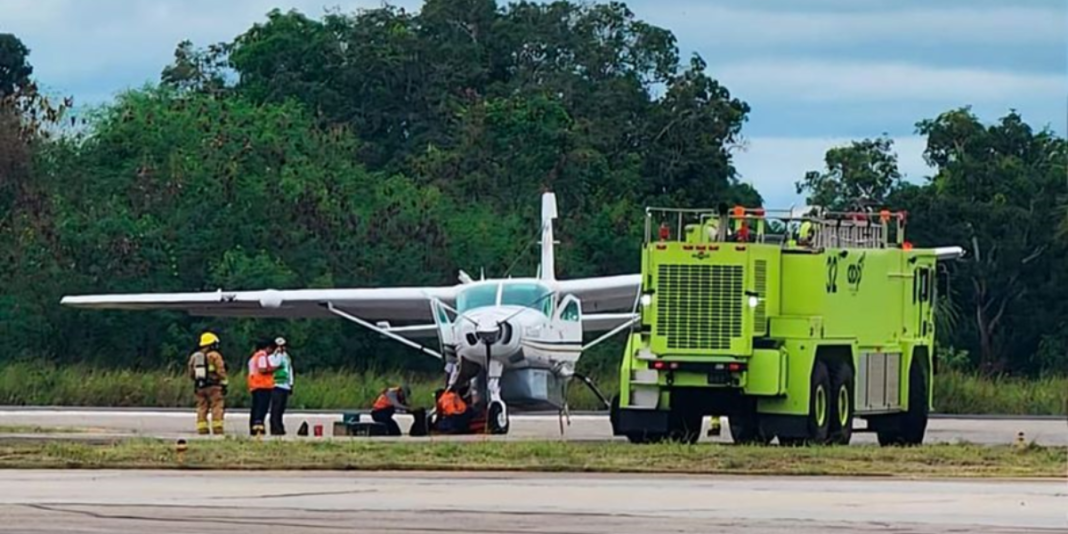 Reventó llanta de avioneta que venía de Atalaya al aterrizar en aeropuerto de Pucallpa