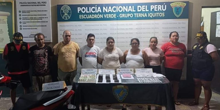 Loreto: Capturan banda dedicada al tráfico ilícito de drogas