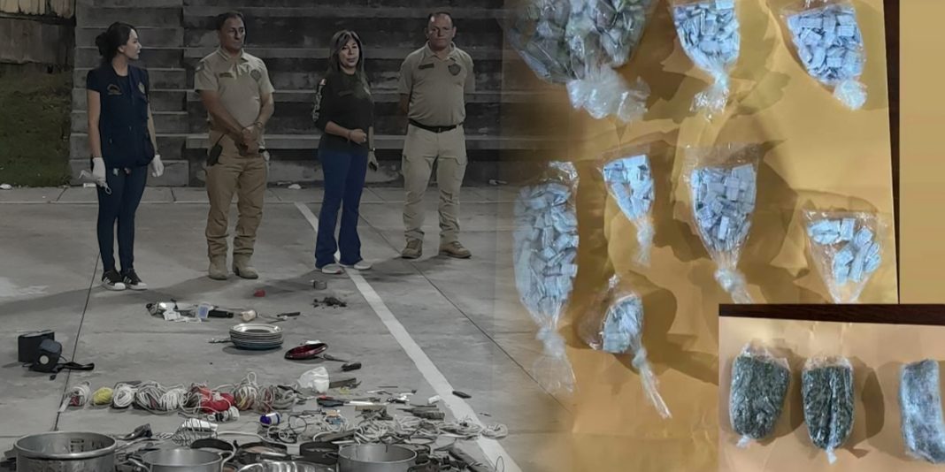 En operativo inopinado incautan droga, armas blancas y objetos prohibidos