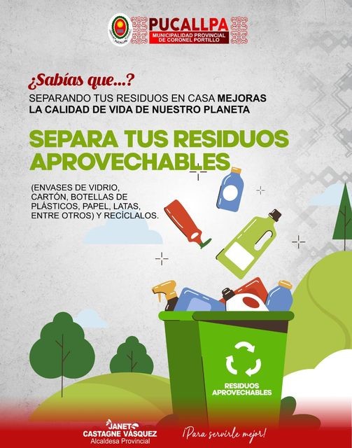Campaña para separar residuos sólidos aprovechables