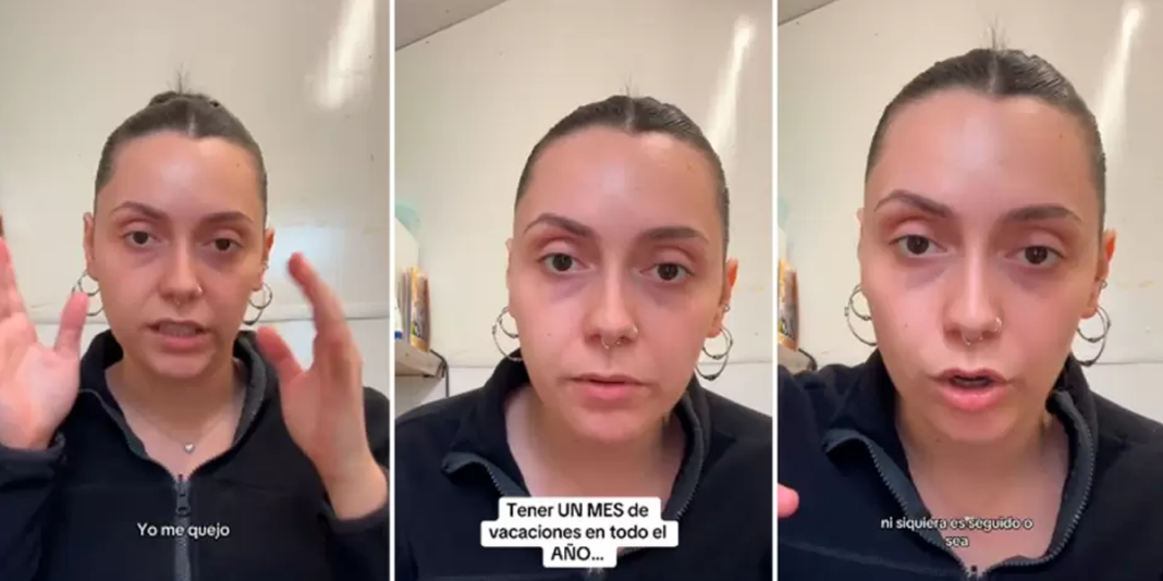 Mujer critica duración de vacaciones laborales en TikTok: «Un mes es ridículo»