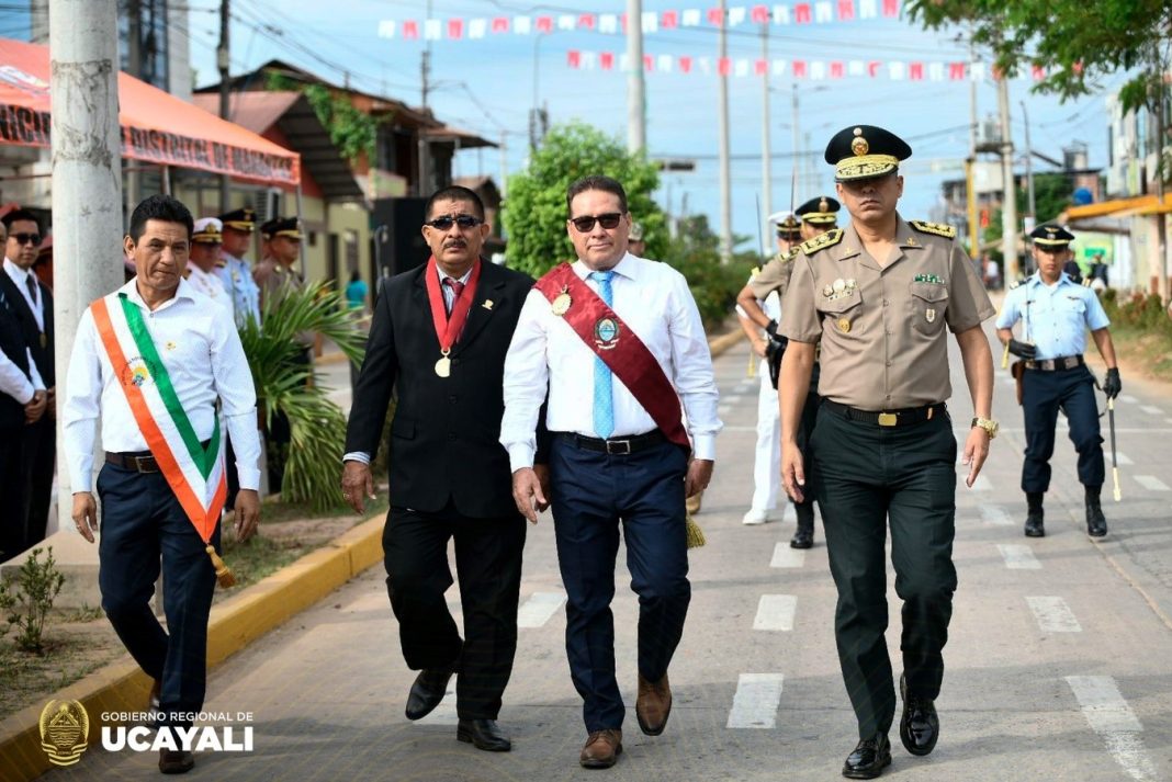 Izamiento dominical y desfile se realizó en San Fernando-Manantay